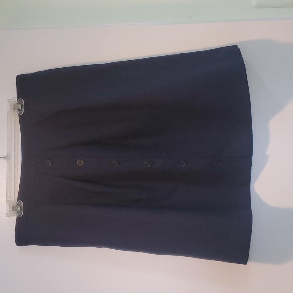 Navy J. Crew button down skirt